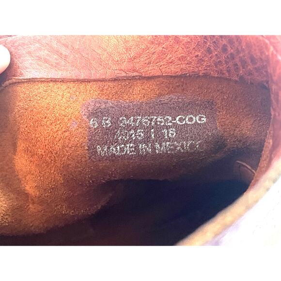 Frye Leslie Artisan Leather Ankle Boots Size 6 Block Heel - Picture 7 of 8